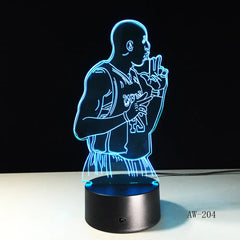 Colorful Touch Control LED Visual 3D Table Lamp